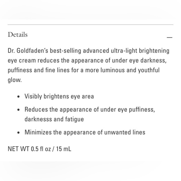 Goldenfaden MD - Bright Eyes Skincare Cream - Picture 3 of 11